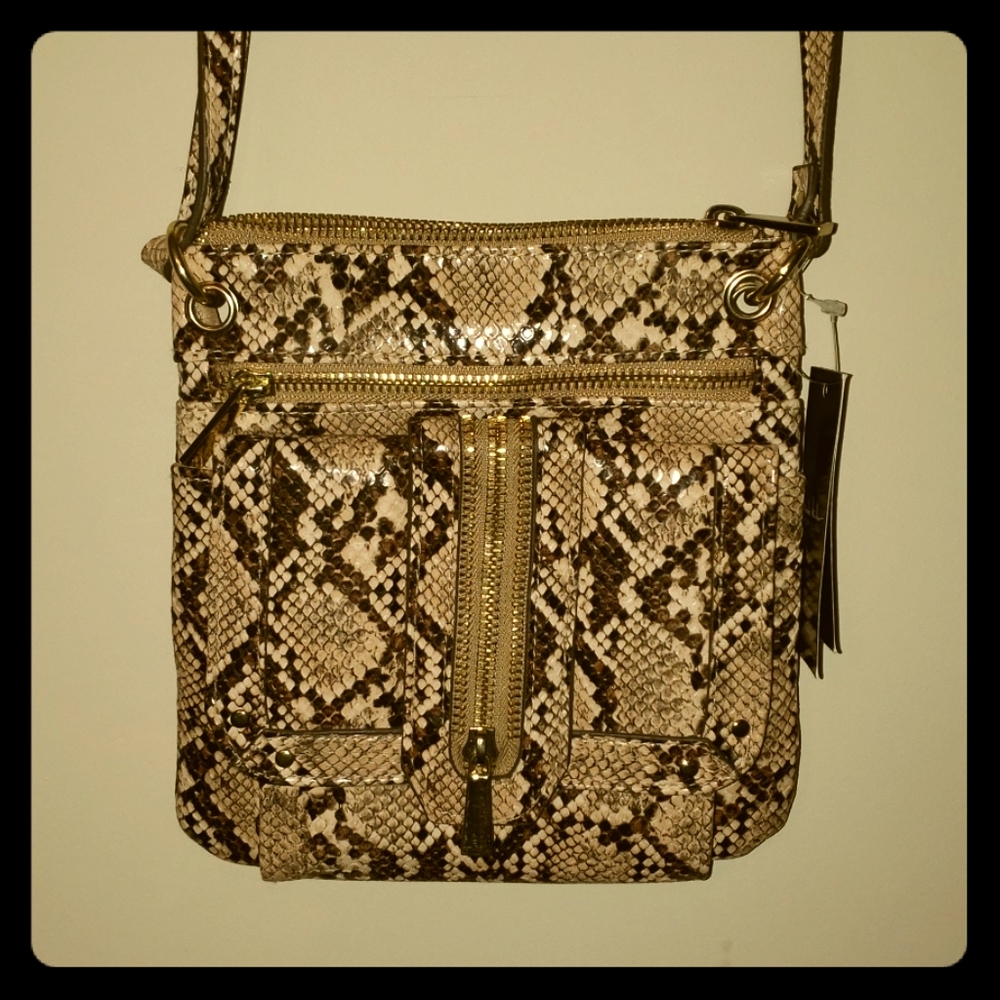 Nicole Miller New York Crossbody Snake Skin Bag